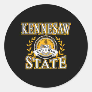 Kennesaw staat Uilen Laurels Ronde Sticker