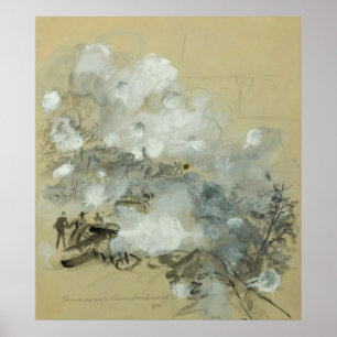 Kennesaw's gebombardment van Alfred Rudolph Waud Poster