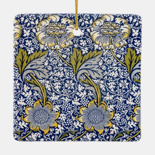 Kennet door William Morris, Textielkunst Keramisch Ornament (Achterkant)