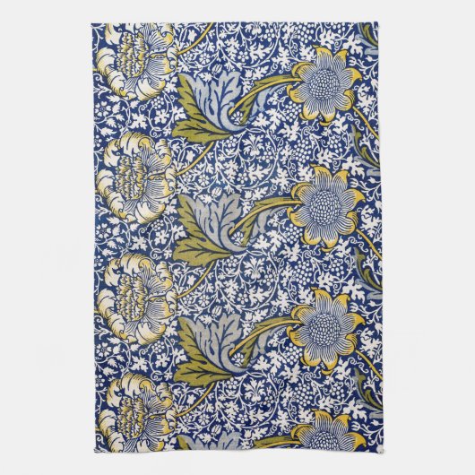 Kennet door William Morris,  Textielkunst Theedoek (Verticaal)