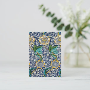 Kennet Floral William Morris Blue Blank Notitiekaartje