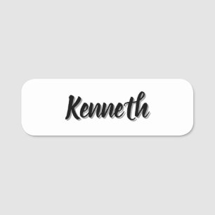 Kenneth Mannen naam, Naamplaatje