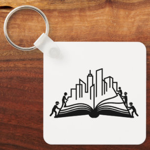 Kennis bouwt steden boek  sleutelhanger