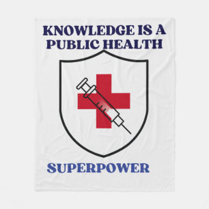 Kennis is een superkracht voor de volksgezondheid fleece deken