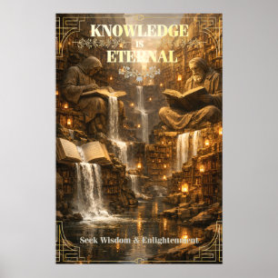 Kennis is Eeuwig – Wijsheid Bibliotheek Poster