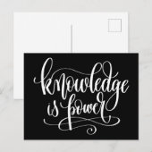 Kennis is kracht briefkaart (Voorkant / Achterkant)