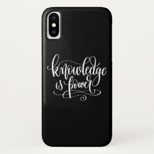 Kennis is kracht iPhone x hoesje