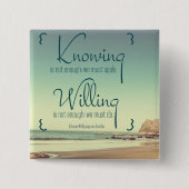 Kennis is niet voldoende vierkante button 5,1 cm (Voorkant)