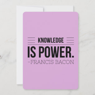 Kennis is Power Francis Bacon Motivation Quote