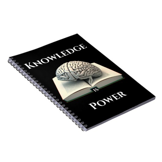Kennis is Power - Silver Edition Notitieboek (Rechterzijde)