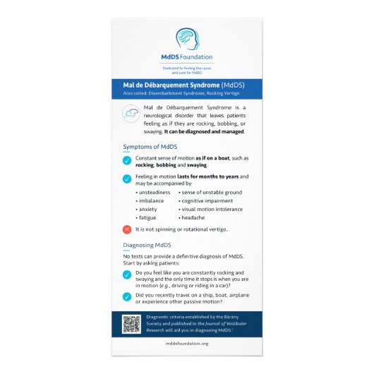 Kennis Kaart, MdDS info voor dokters Reclamekaart (Voorkant)