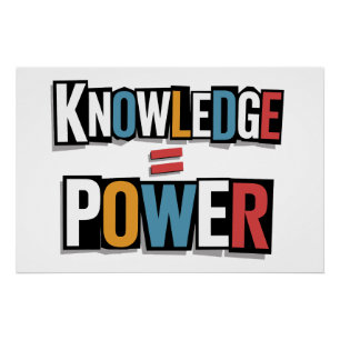 Kennis = Kracht – Losgeld Lettercollage Perfect Poster