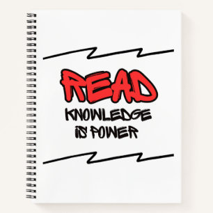 Kennis lezen is macht notitieboek