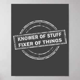 Kennisdrager Probleemoplosser Grappige Stempel Poster