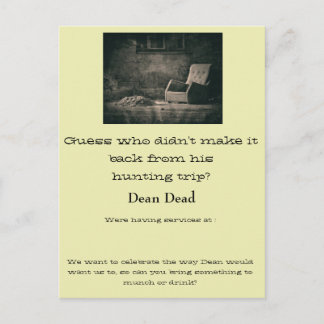 Kennisgeving van begrafenis briefkaart