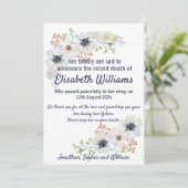 Kennisgeving van overlijden Kaart uitvaartregeling (Staand voorkant)