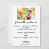 Kennisgeving van overlijden Kaart uitvaartregeling (Achterkant)