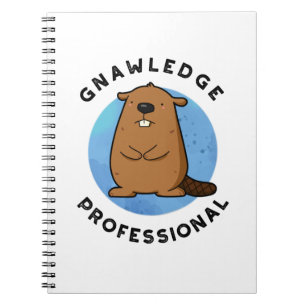 Kennisgraag Professioneel Grappige Bever Woordspel Notitieboek