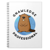 Kennisprofessional Funny Beaver Pun Notitieboek (Voorkant)