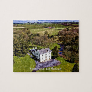 Kennox House Aerial van Scottish MacAlister Clan Legpuzzel