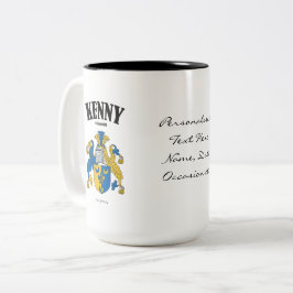 Kenny Family Crest, Vertaling & Betekenis Tweekleurige Koffiemok