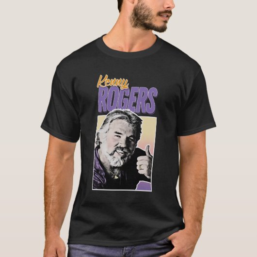Kenny Rogers  Style Kenny Rogers 80s Tshirt (Voorkant)