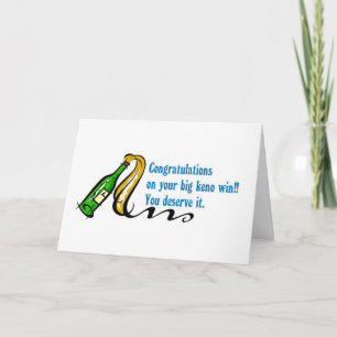 Keno kaarten: Gefeliciteerd met je grote Keno over Kaart