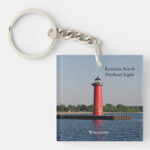 Kenosha North Pierhead Light acrylic sleutelhanger