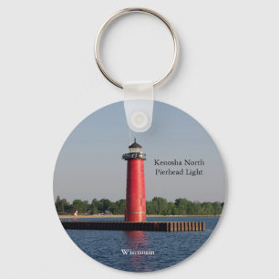 Kenosha North Pierhead Light-sleutelketen Sleutelhanger