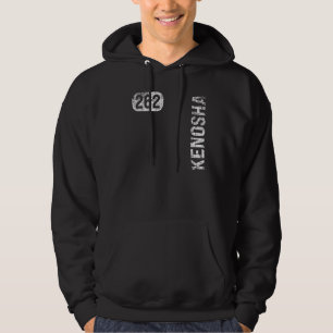 Kenosha Wisconsin 262 Area Code Retro Hoodie