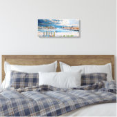 Kenosha Wisconsin Winter Harbour Canvas Afdruk (Insitu (Slaapkamer))