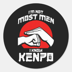 Kenpo Agressieve Zelfverdediging Karate Martial Ar Ronde Sticker