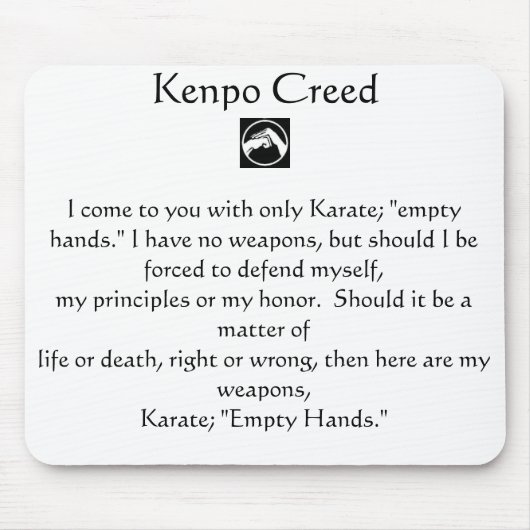 Kenpo Creed Muismat (Voorkant)