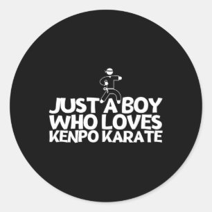Kenpo is een jongen die houdt van Kenpo Karate 2 Ronde Sticker