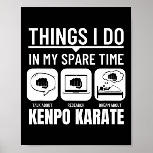 Kenpo Karate Dingen die ik doe in mijn vrije tijd Poster