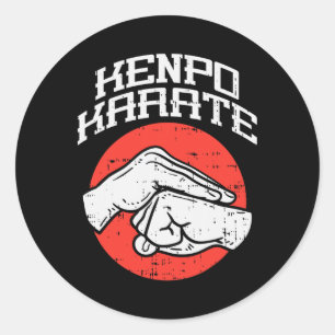 Kenpo Karate Groet Kempo Martial Arts Mannen Vrouw Ronde Sticker
