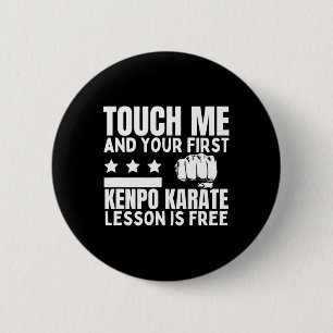 Kenpo Karate Les Voor Gratis Coach Grappig Amerika Ronde Button 5,7 Cm