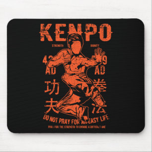 Kenpo Karate Martial Arts  Retro Style Dist Muismat