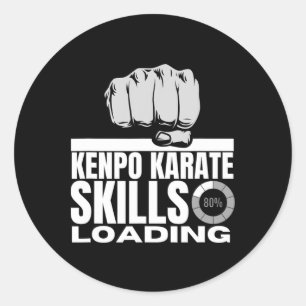 Kenpo Karate Skills Loading Funny American Kenpo 2 Ronde Sticker