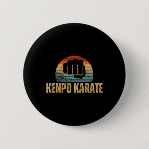 Kenpo Karate Vintage Retro 70er jaren ontwerp Funn Ronde Button 5,7 Cm