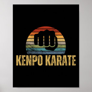 Kenpo Karate Vintage Retro 70s Design Grappig Amer Poster