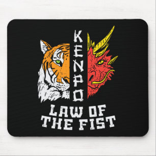 Kenpo Wet van Vuist Tijger Draak Kempo Karate Mann Muismat