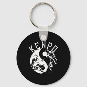 Kenpo Yin Yang Martial Arts Japanse Kempo Vechter Sleutelhanger
