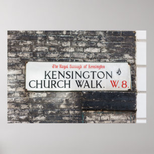 KENSINGTON CHURCH WALK W8 - LANDSE WEG POSTER