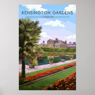 Kensington Gardens Londen Reisposter Poster