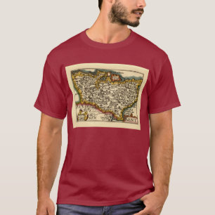 Kent County England Oude Antiquair John Speed Kaar T-shirt