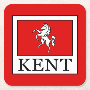 Kent County England Vierkante Kartonnen Onderzetter
