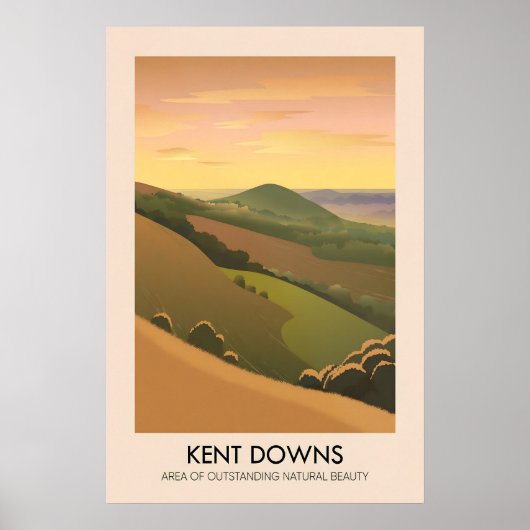 Kent Downs AONB Affiche de voyage (Devant)