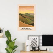 Kent Downs AONB Affiche de voyage (Bureau à domicile)