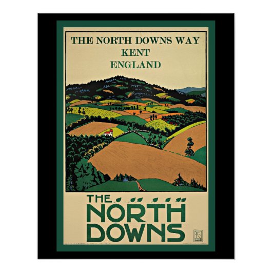 Kent, Engeland, North Downs, Perfect Poster (Voorkant)